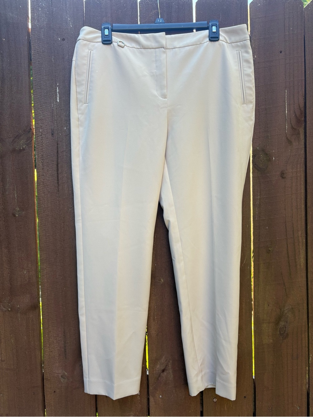 Office Adrianna Papell work Beige Ankle Length business Dress Pants Size 12